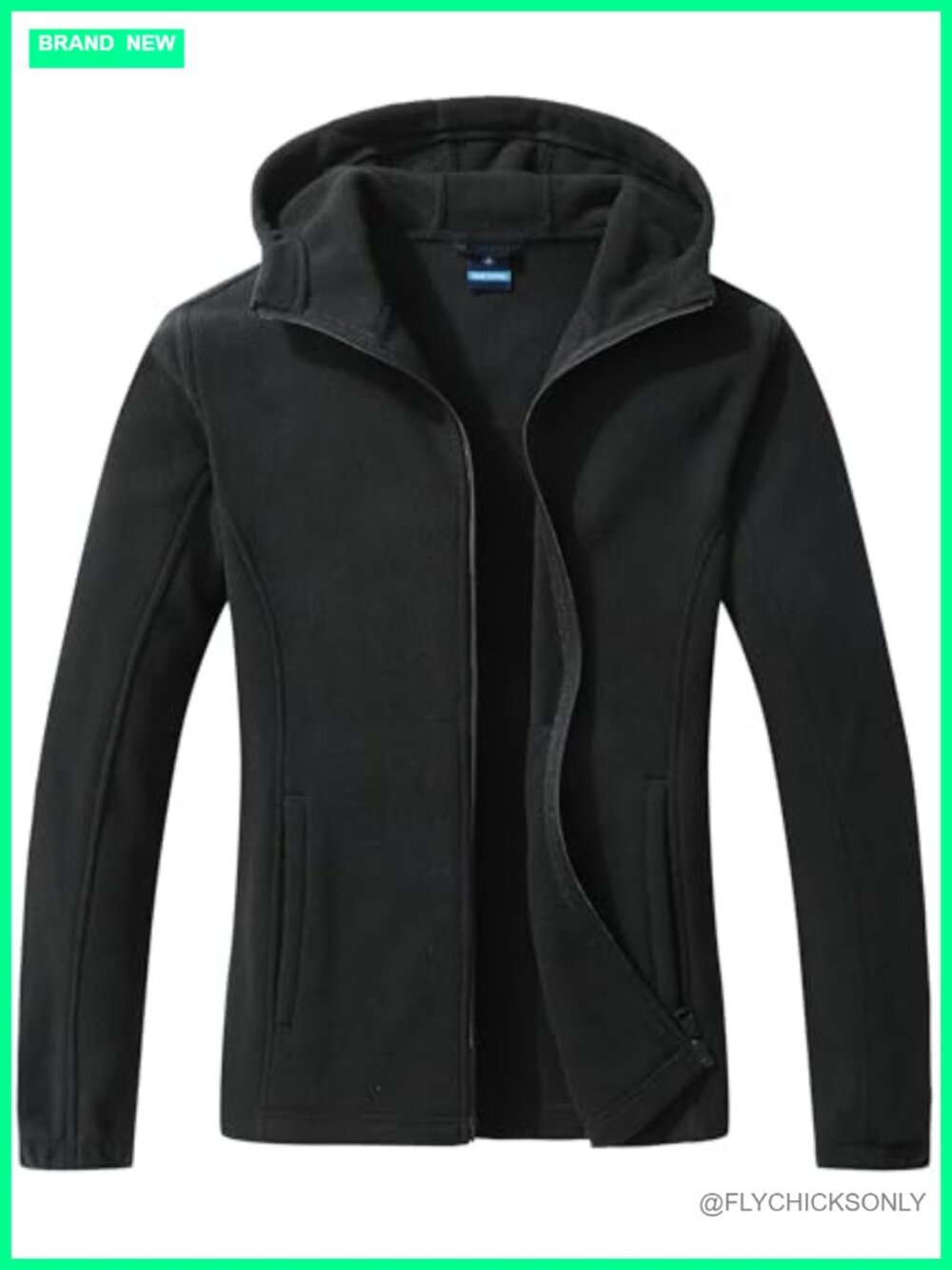Women's Soft Polar Fleece Full Zip Hooded Jacket Long Sleeve